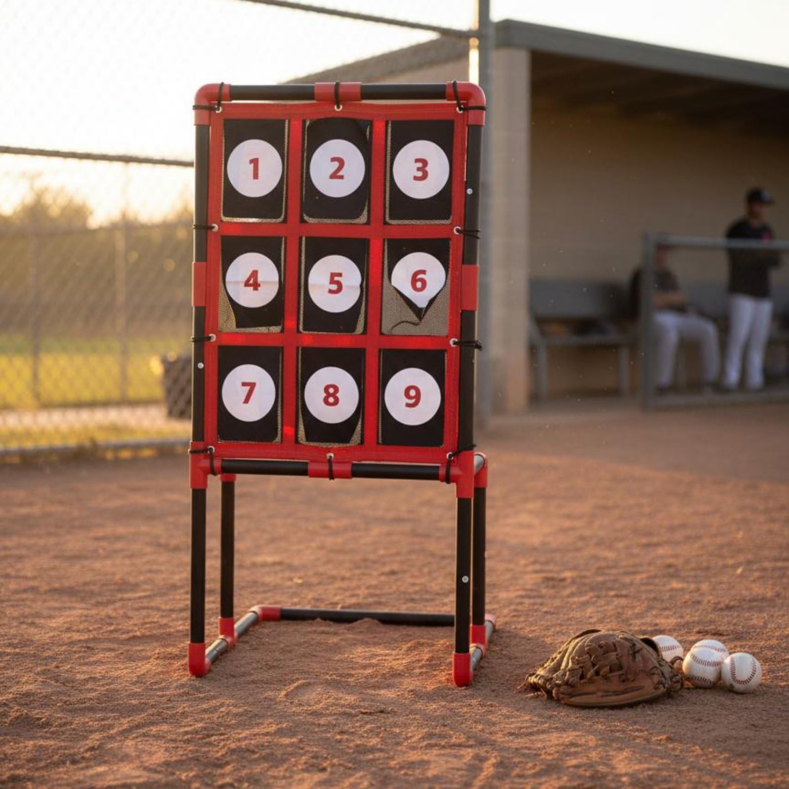 kowaku Bersaglio Zona di Zona di Lancio Stabile Set Rete da Allenamento Baseball Stabile Attrezzatura Sportiva per Allenatori, Parco, Palestra