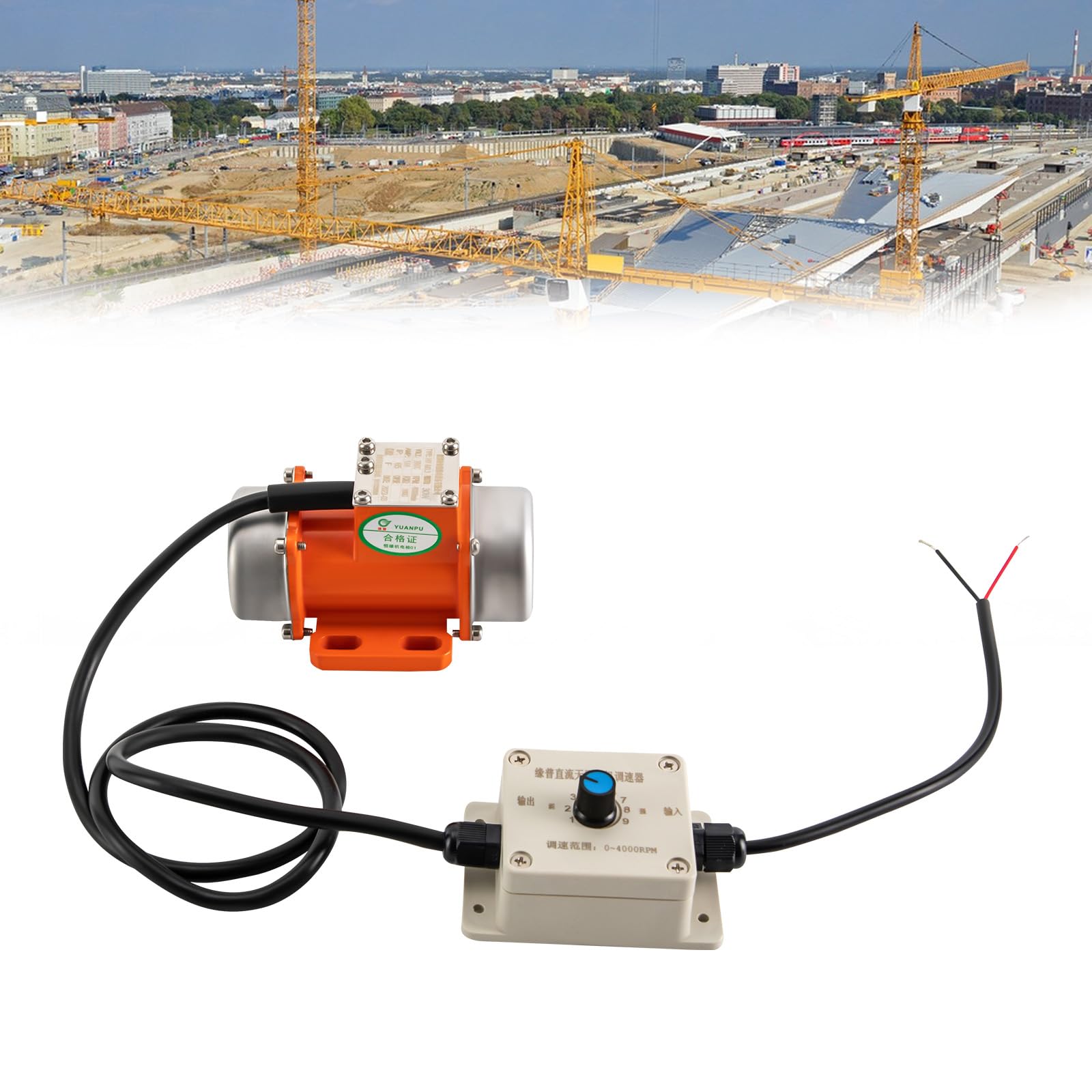 motore a vibrazione trifasincrono, 0-4000 giri/min, motore a vibrazione a 3 fasi, velocità regolabile, 30 W, motore a vibratore asincrono, motore a vibrazione (cablaggio senza spina