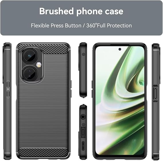 Case for OnePlus Nord N30 Case, OnePlus Nord CE 3 Lite 5G Case, Ultra Slim Phone Cover with Shock-Absorption TPU Rubber Protective Cases for OnePlus Nord N30 5G Black