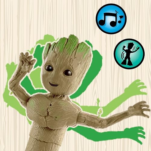 Miniatura 10 de Marvel Studios I Am Groot Groove 'N Grow Groot, figura de acción interactiva de 13.5 pulgadas, responde a la música y los sonidos, juguetes de