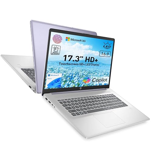 HP 17.3 Touchscreen Laptop with Copilot and Office 365