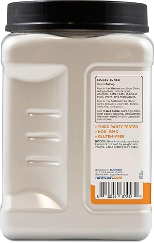 Miniatura 6 de Nutricost Bicarbonato de sodio (5 libras) para hornear, limpiar, desodorizar y más