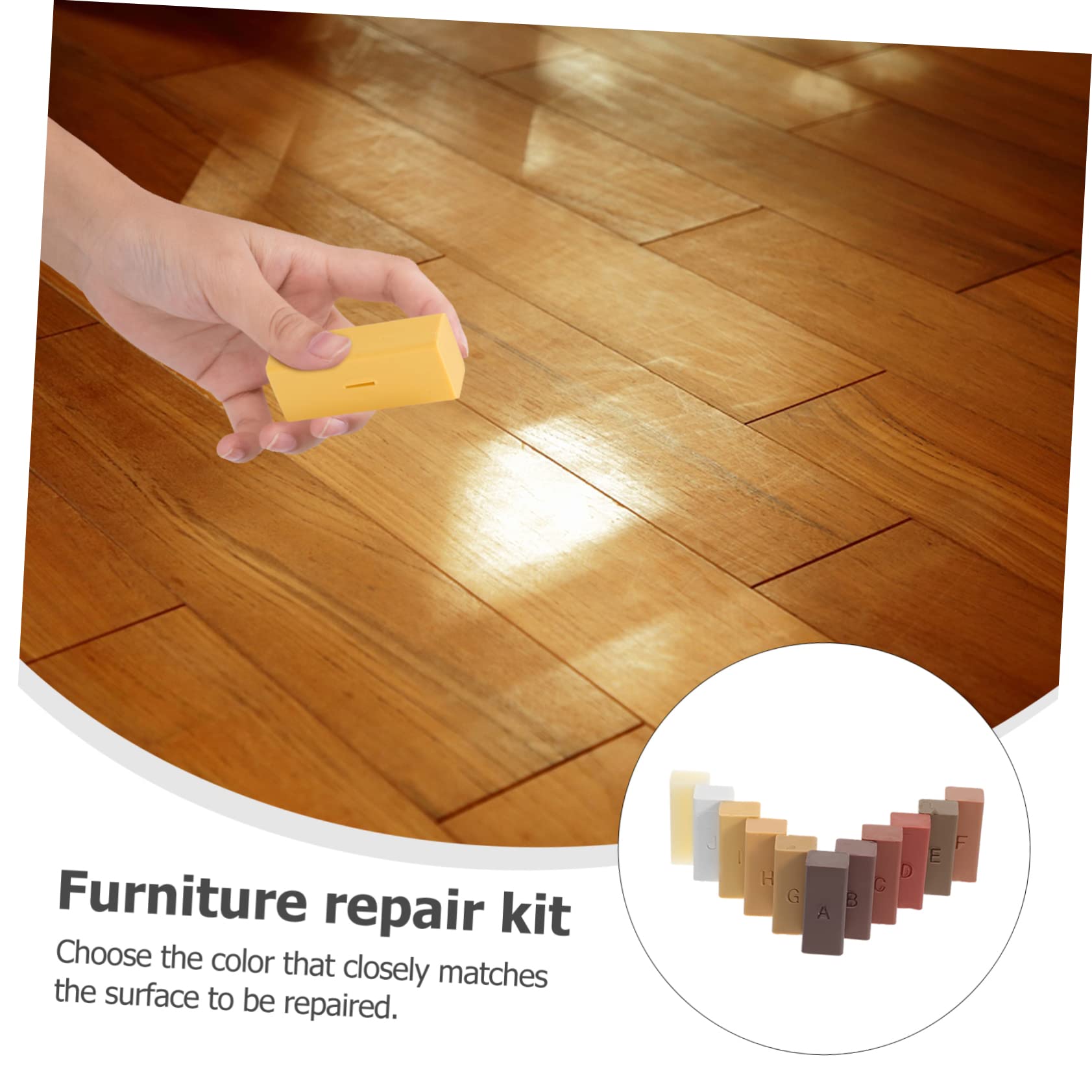 Laminat Reparaturset 1 Satz Wachs für Holz und Bodenkratzer