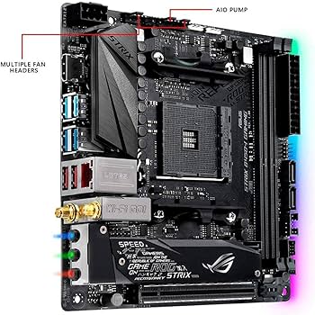 Amazon.com: ASUS ROG Strix B450-I Placa base para juegos (Mini ITX Amazon.com: ASUS ROG Strix B450-I Placa base para juegos (Mini ITX