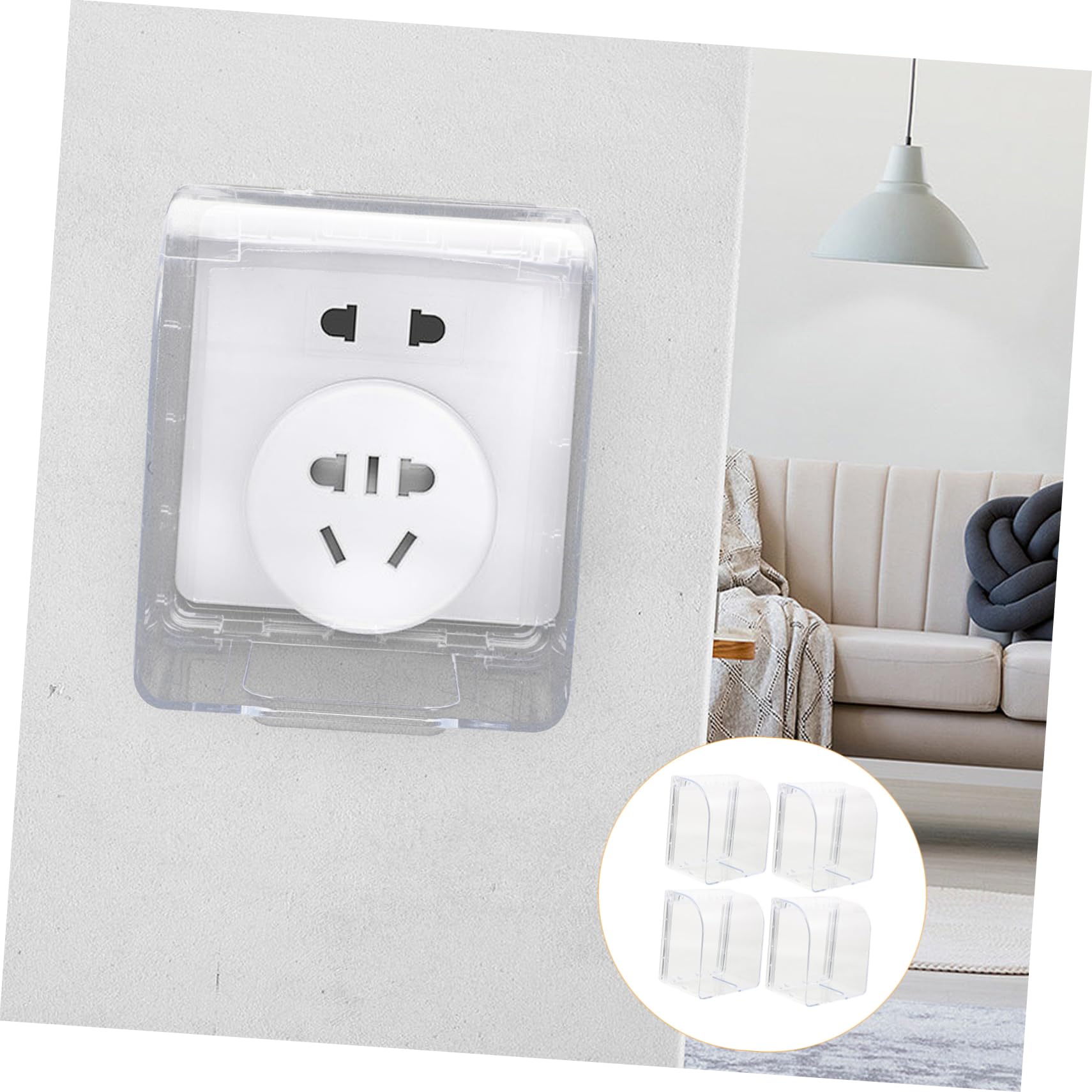 HOMSFOU 4 Set Copertina Impermeabile A Spina Copertina Di Outlet Protettore Prese Esterne Impermeabili Protezione Della Presa Chiamata Coperture Copertine Pc 4 Pezzi * 4
