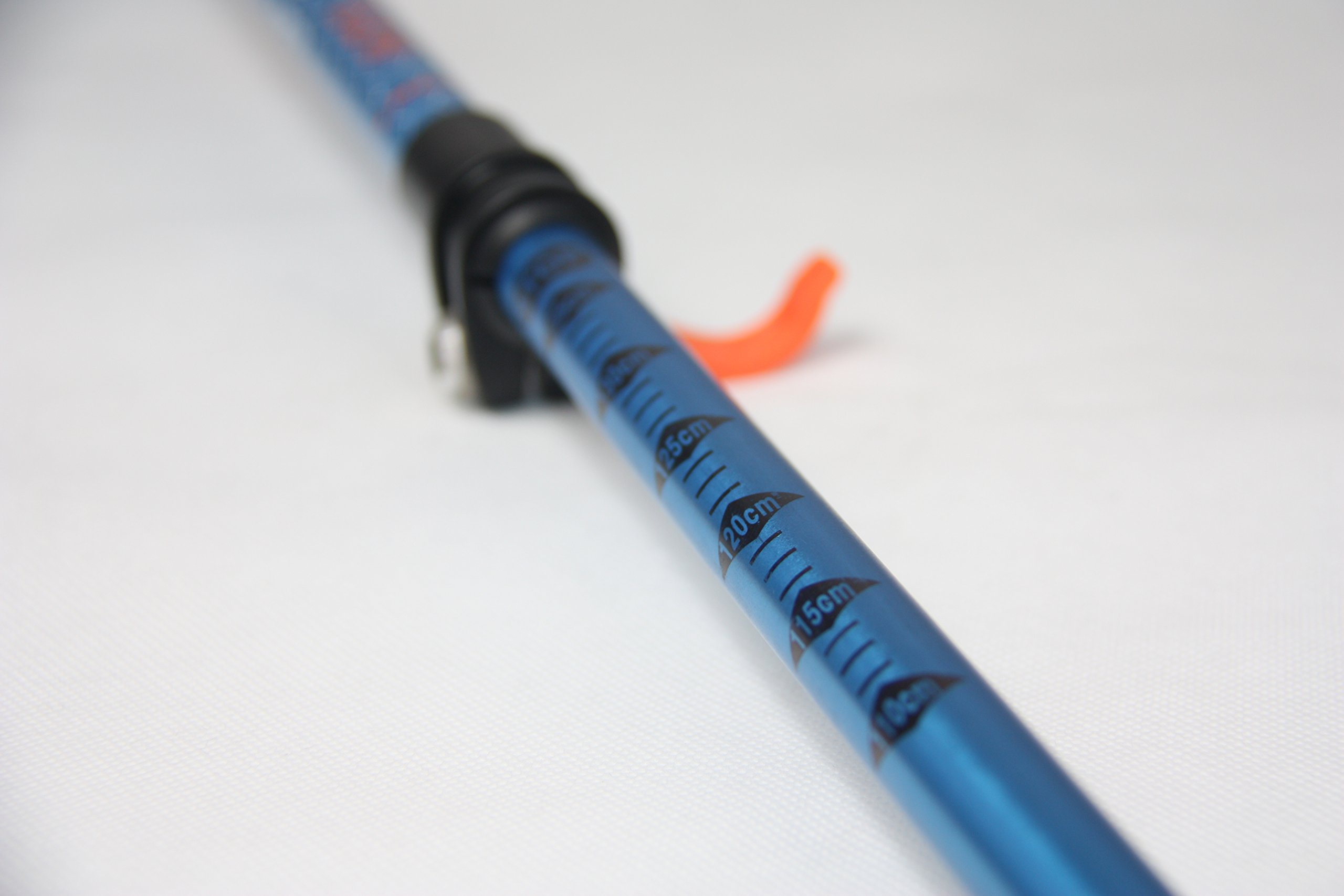 "Discovery 15.394,9 cm Flip Lock Light weight (Aviation lega di alluminio 270 g, 269,3 gram) bastone trekking telescopico regolabile da uomo e da donna, Uomo donna Bambino, A Pair Of Blue