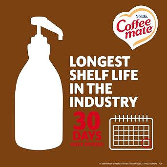 Nestle Coffee mate Coffee Creamer, Snickers, Concentrated Liquid Pump Bottle, Non Dairy, No Refrigeration, 50.7 fl oz (Pack of 2)