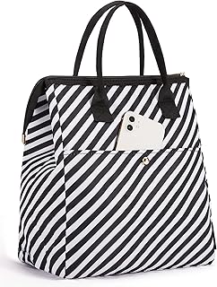 MARINE PEARL Insulated Lunch Bag for Women, Thermal Lunch Tote Bag, Leakproof Lunch Box Bag Lunch Handbag with Front Pocke...