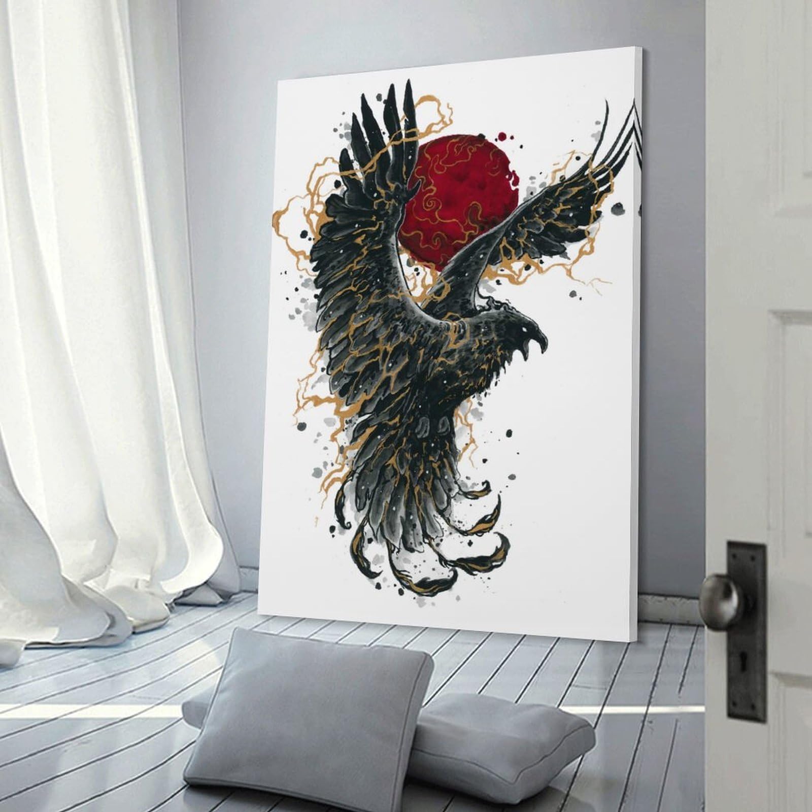 Junmoney Lightning Bird Wall Picture Print 20x30inch(50x75cm), for Corridors, Hallways Or Apartment Entries, Decorative Canvas Styling for Entry Areas