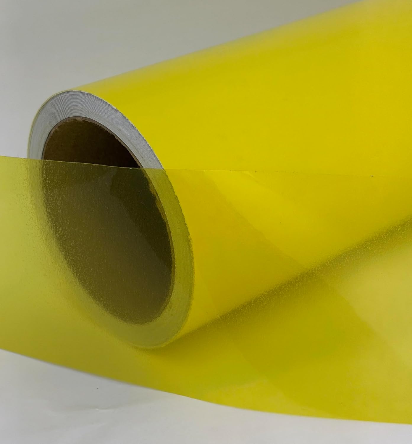 Paper Street Plastics Roll of Transparent Sign Vinyl, Self-Adhesive (24 inch x 10 ft, Yellow)