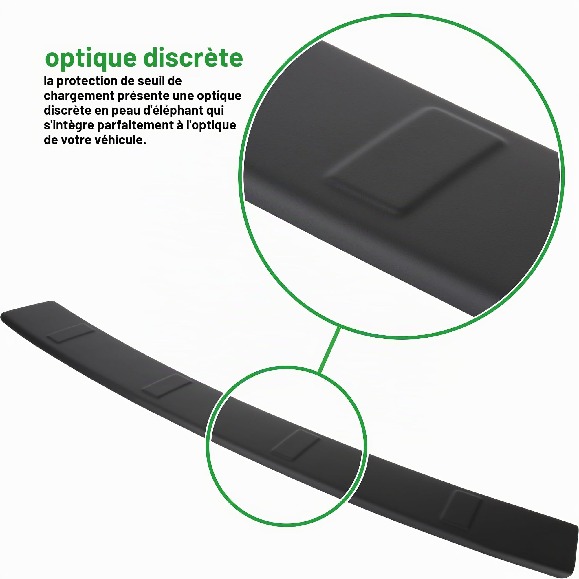 RECAMBO CT-ABS-18 Protection de seuil de coffre Arrière noir