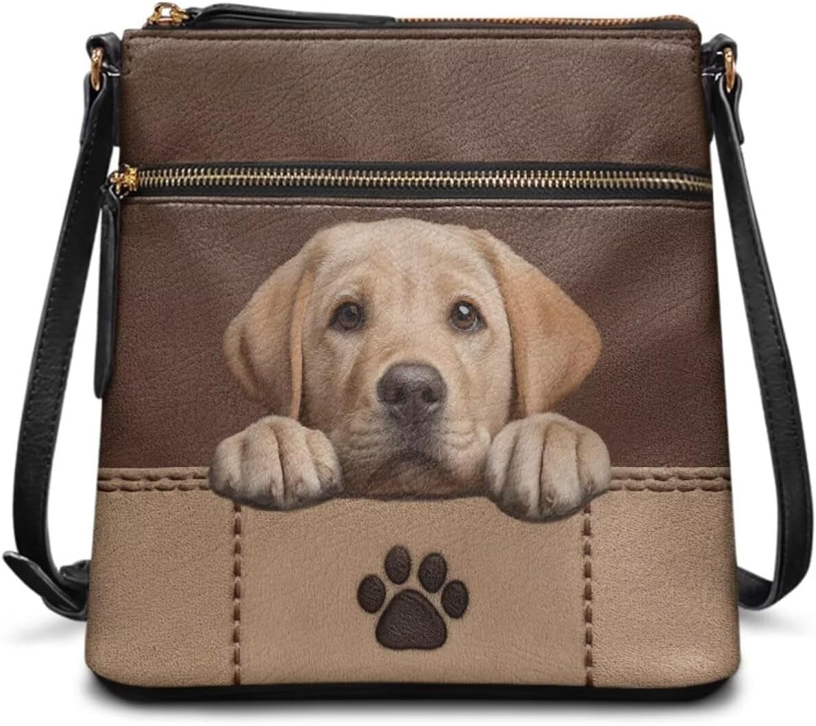 Leather Crossbody Bag for Women Trendy Shoulder Handbag Crossbody Purse with Zipper Hobo Handbag for Travel Shopping