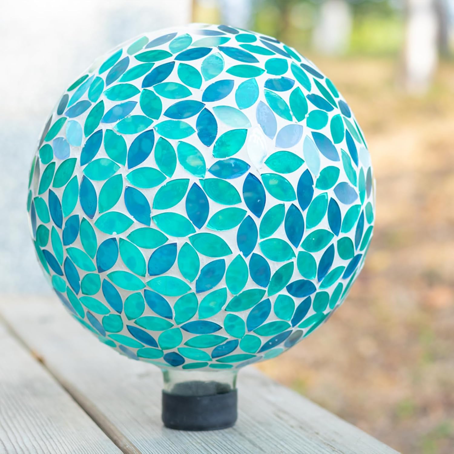 VCUTEKA Gazing Ball Glass Mosaic Gazing Balls Sphere for Garden Lawn Outdoor Ornament Yard Decorative, 10-Inch