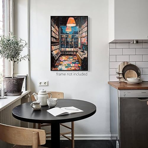 Miniatura 2 de Póster de tienda de discos de vinilo, arte de pared en lienzo musical, impresión artística de cubierta de álbum, decoración de pared retro de los