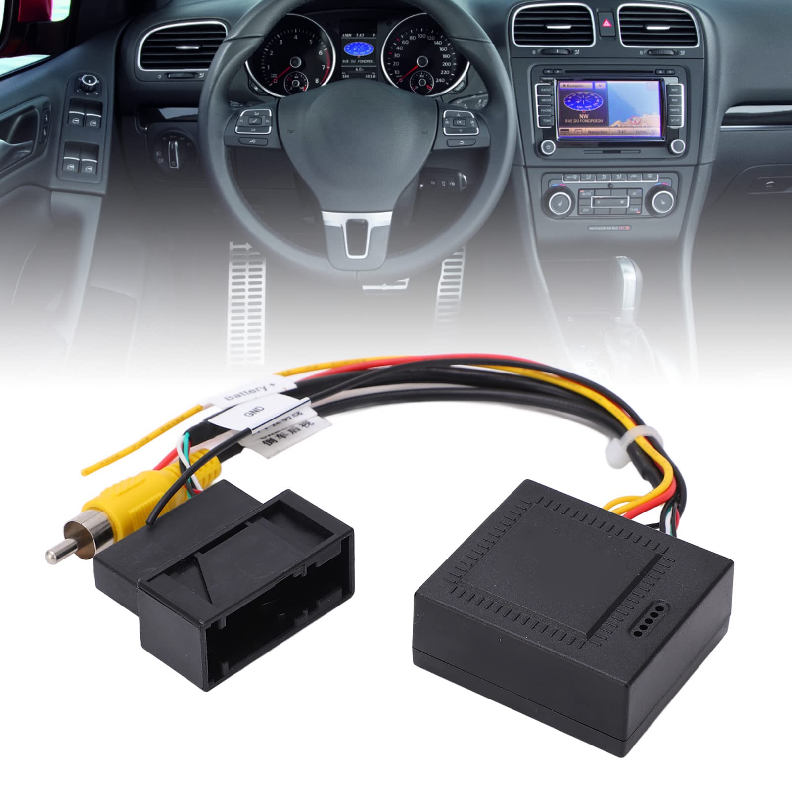Adapter Kabla Audio, Adapter Konwertera Wideo-audio, Adapter Konwertera RGB 12 V 5 W Wymiana Części Kamery Zapasowej