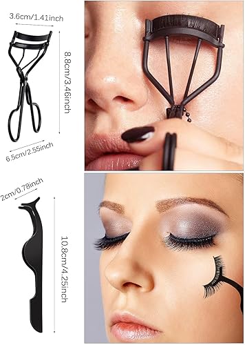 Miniatura 2 de EBANKU 7 Uds. Herramientas de cepillo de peine de pestañas, cepillo de cejas, peine separador de pestañas, herramienta profesional para cejas de