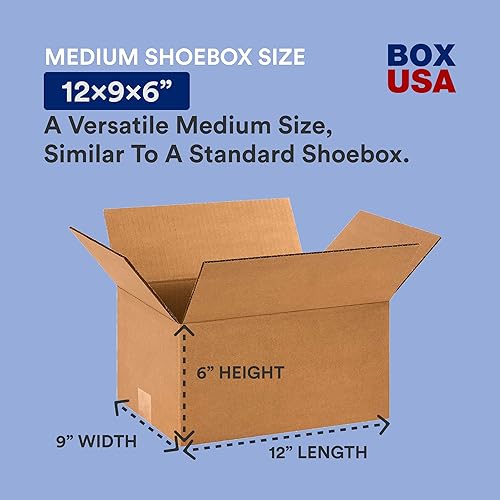 Miniatura 4 de AVIDITI Cajas de mudanza medianas 8 pulgadas de largo x 8 pulgadas de ancho x 8 pulgadas de alto, paquete de 25 cajas de cartón corrugado para