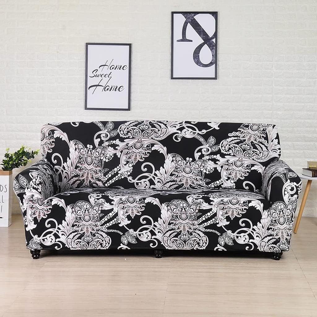 Sofa Cover Spandex Fit Sectional Sofa and Corner Couch for Living Room Geometric Printed Housses (Size : 3-Seater 190-230cm) (4)