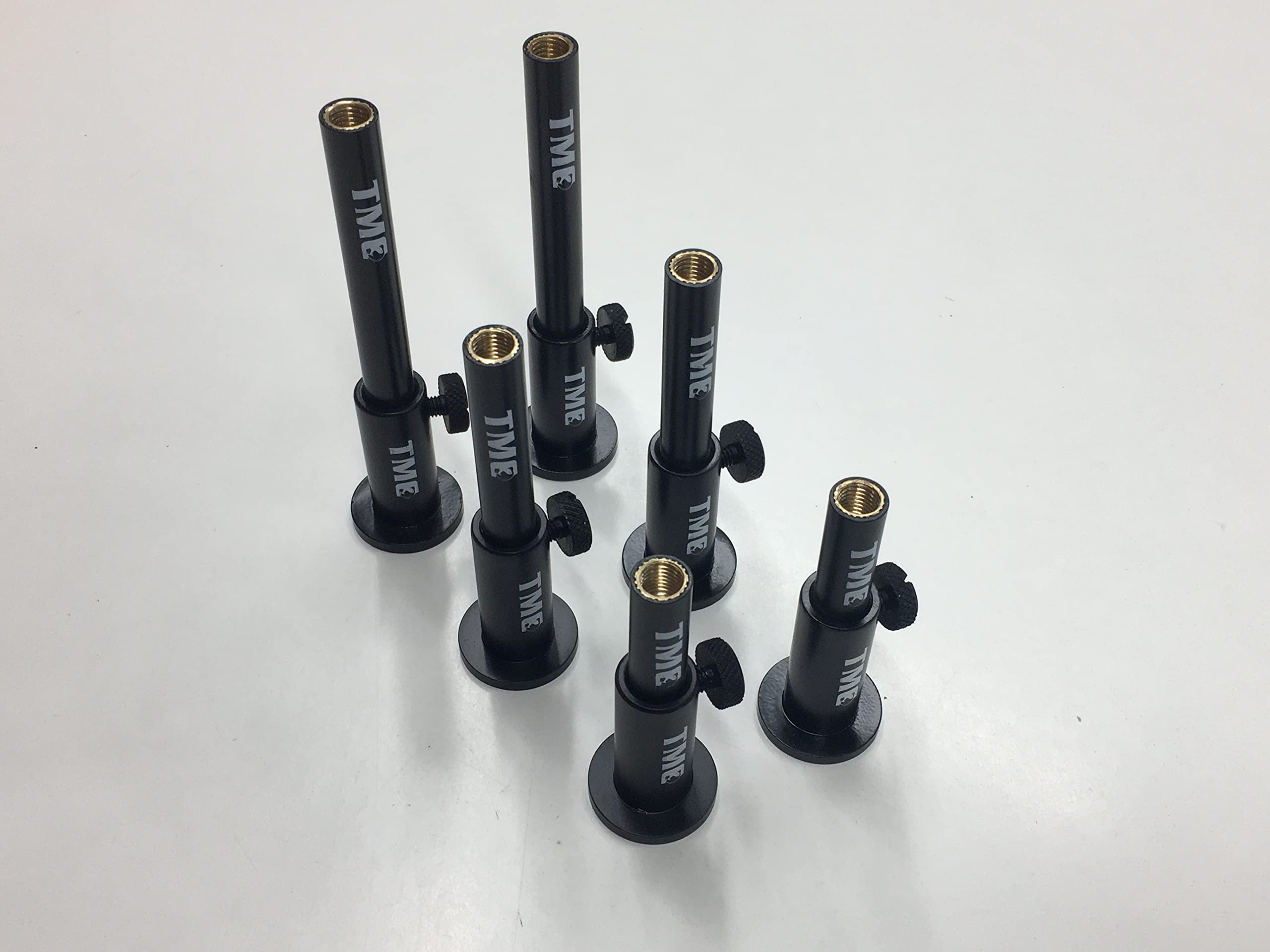 TMC6 x Anodized Aluminium Stage stands with locking nuts, with 3", 4", 5" inserts