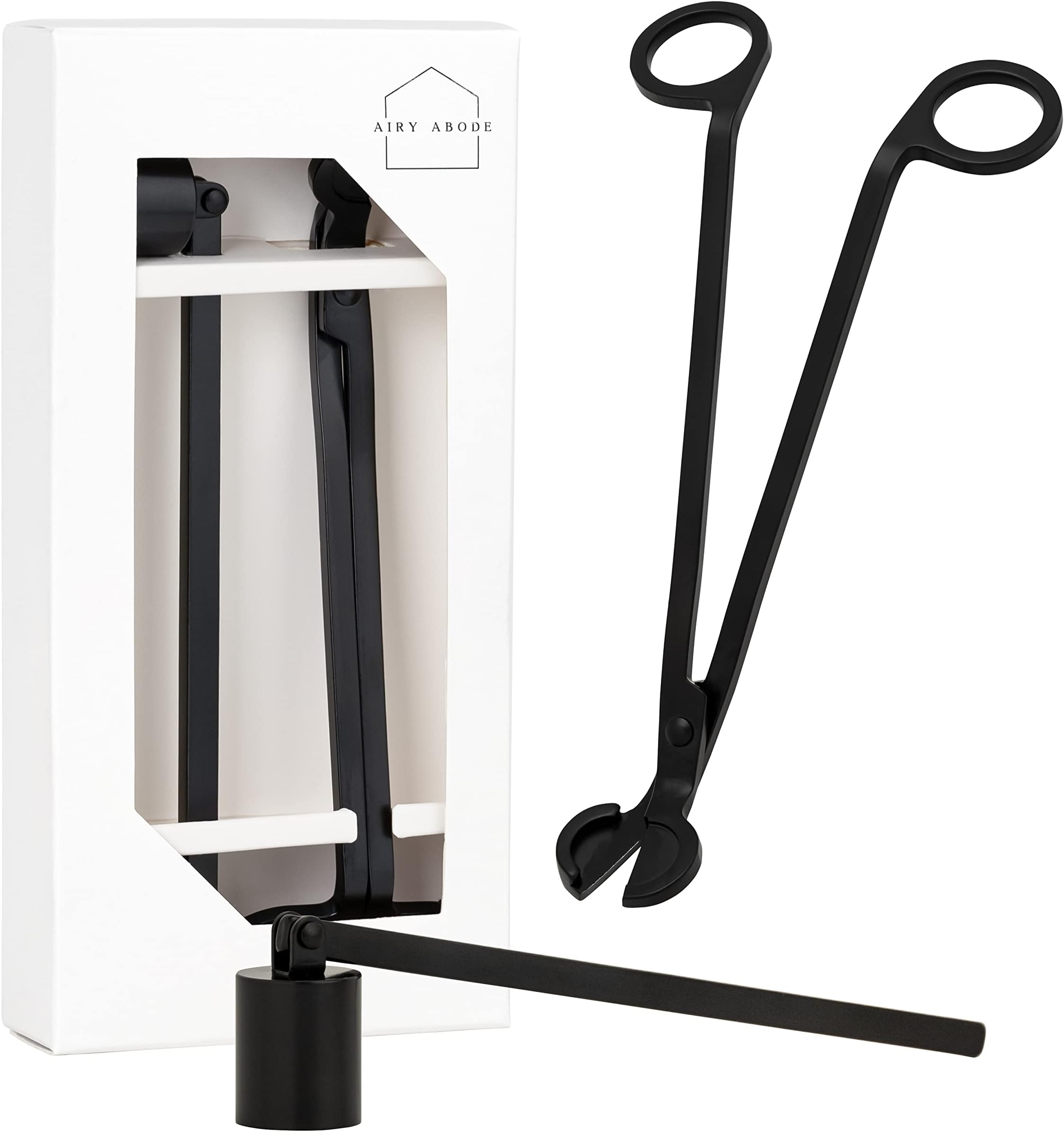 Candle Accessory Set, Candle Wick Trimmer, Candle Wick Dipper, Candle Snuffer,Black