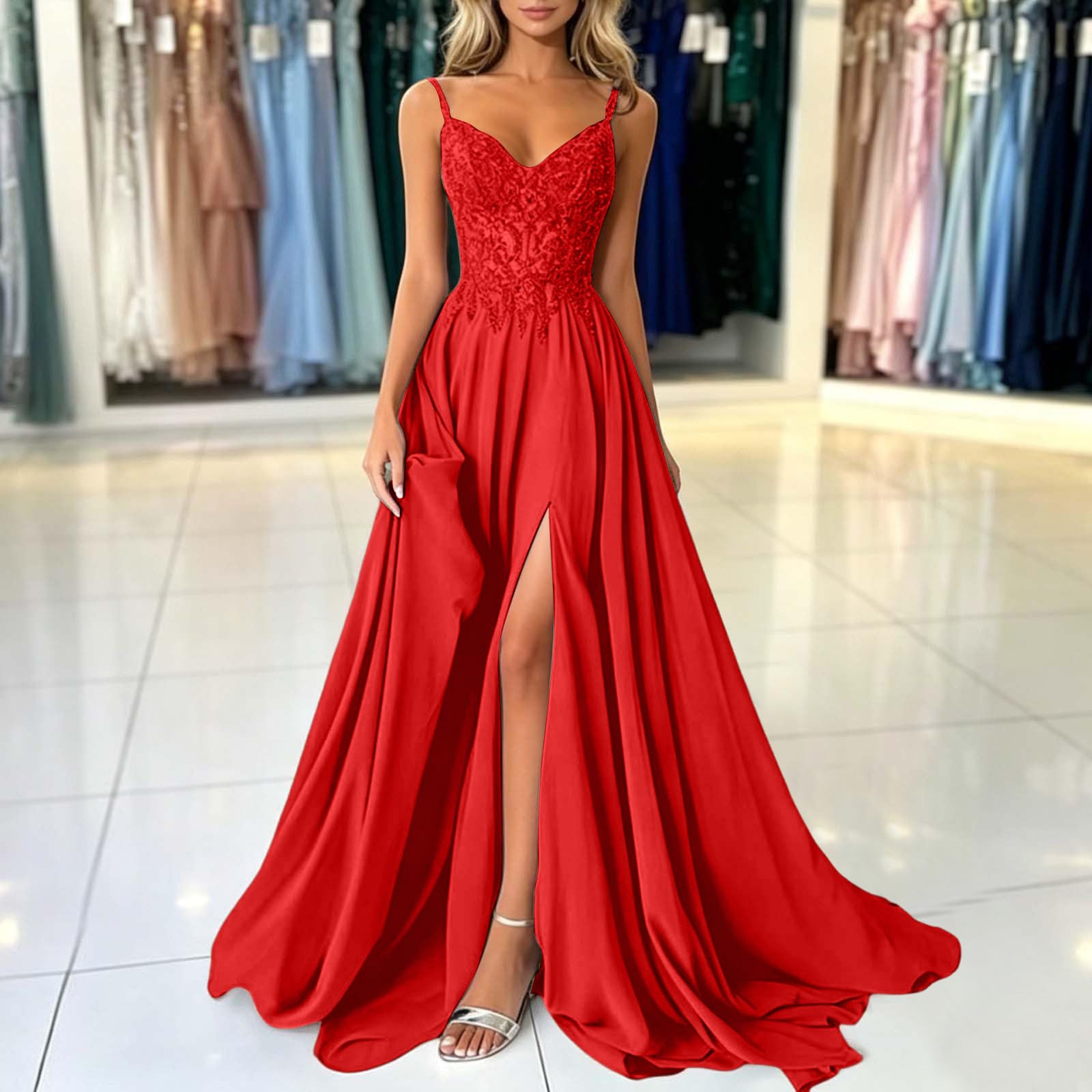 Vestido de Gasa para Mujer Cuello en V Plisado con Mangas Volantes Cintura Alta Corto Midi hasta la Rodilla Elegante para Fiesta Cóctel Boda Eventos Sociales Uso Diario
