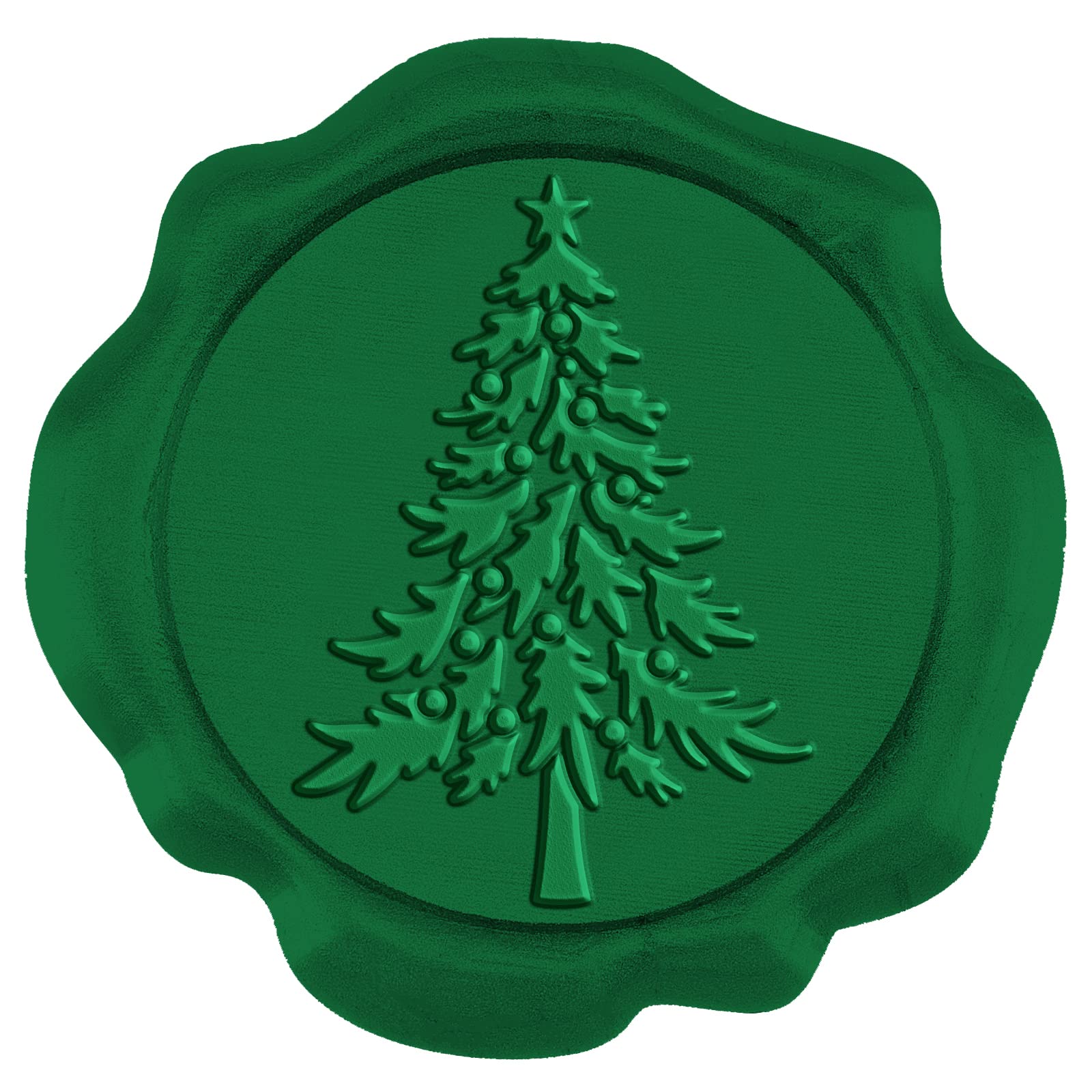 Cachets de cire de Noël autocollants vert foncé pour loisirs créatifs et cartes