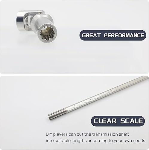 Miniatura 4 de SCX10 Eje de transmisión 2 piezas 2.677-9.016 in corte a la longitud de acero inoxidable para 110 RC Crawler LCG Rig Sportys Scalers GSPEED Capra