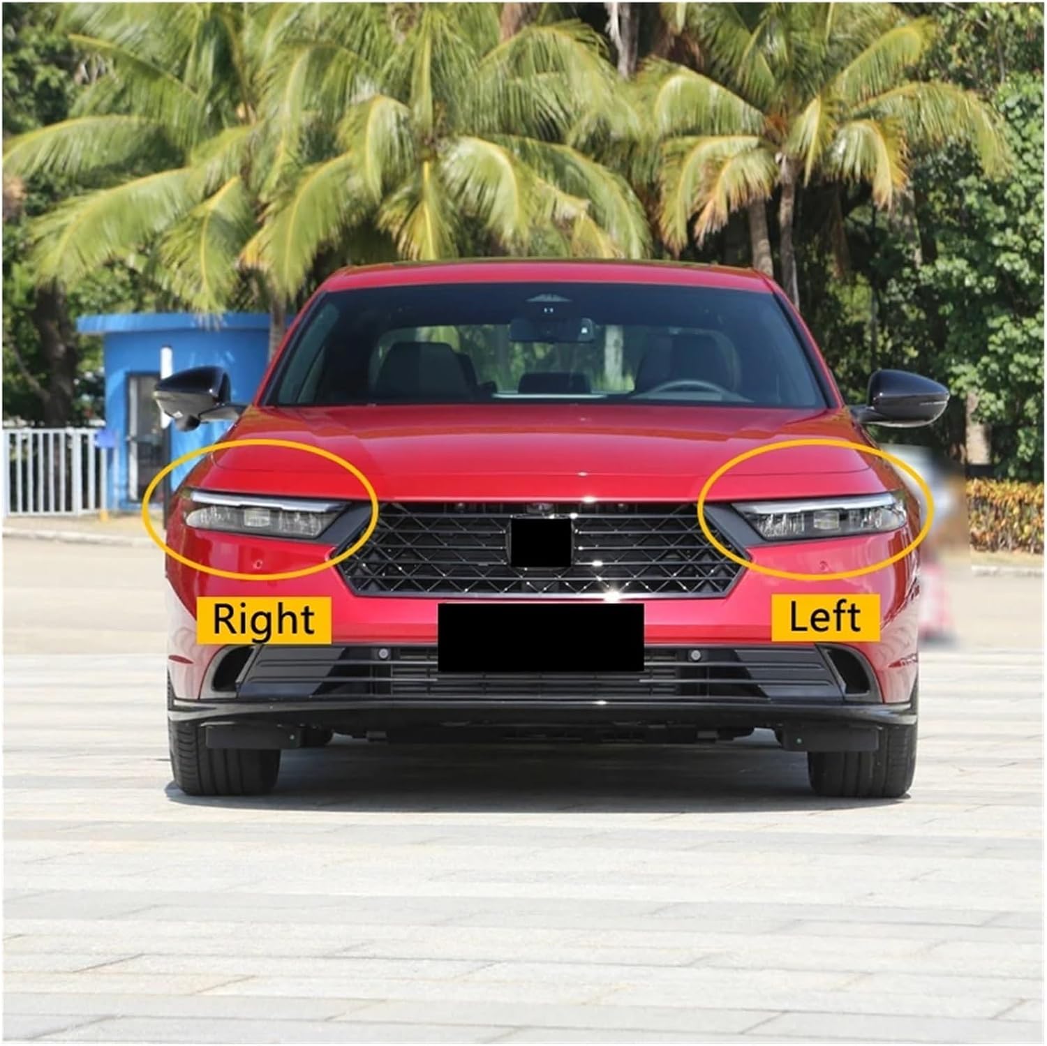 Compatible with Accord Inspire 2023 2024 Car Accessories Headlight Lens Cover Headlamp Shell Lampshade Transparent Shade Mask(Right)