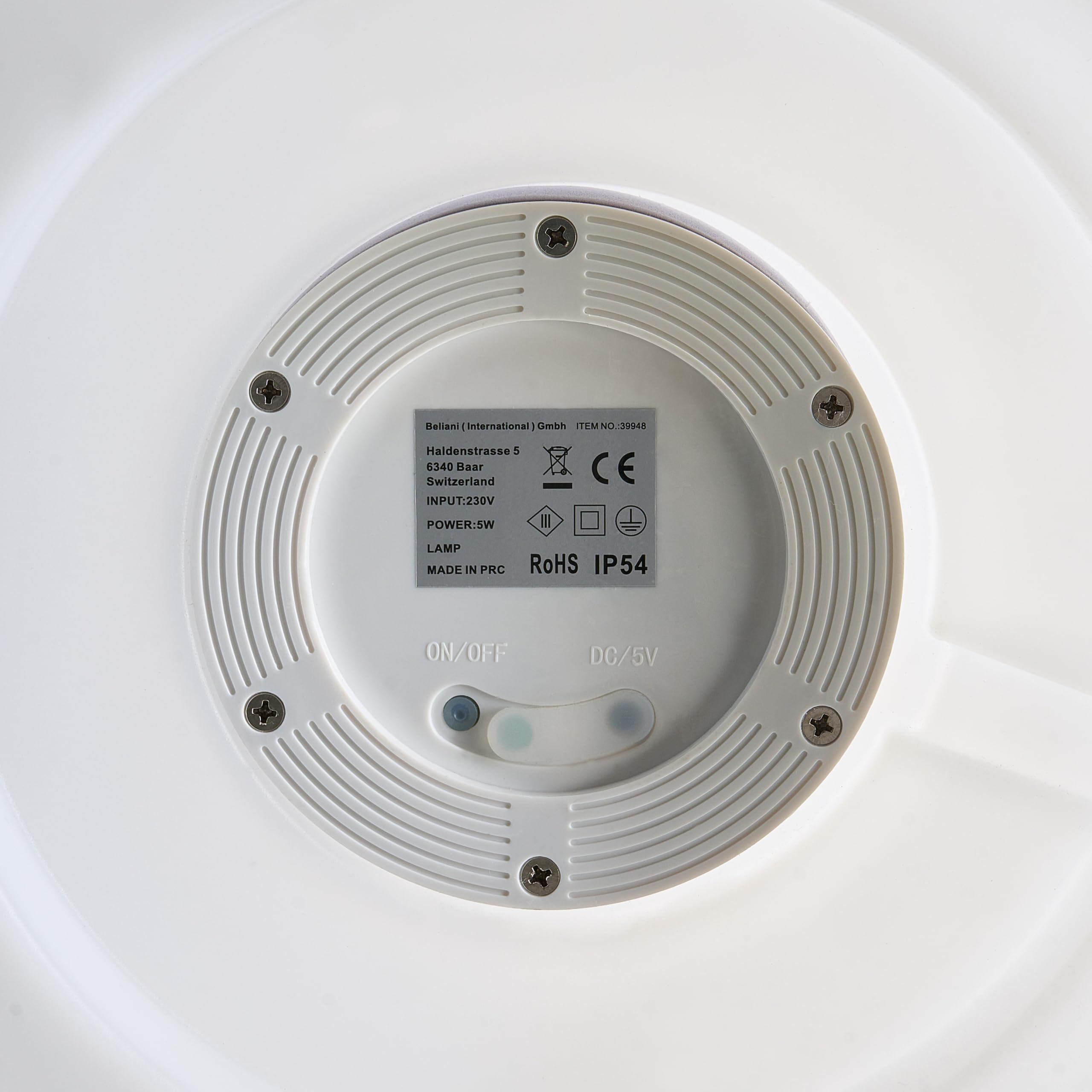 Beliani Lampadaire LED pour Extérieur Moderne Éclairage RVB Matériau Synthétique IP54 Blanc Torne