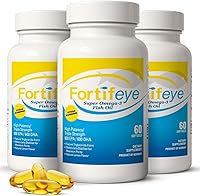 Vista 1 de Fortifeye Vitamins Aceite de pescado súper omega-3, sabor a limón, triglicérido natural, 900 EPA / 600 DHA por servicio (180 unidades)