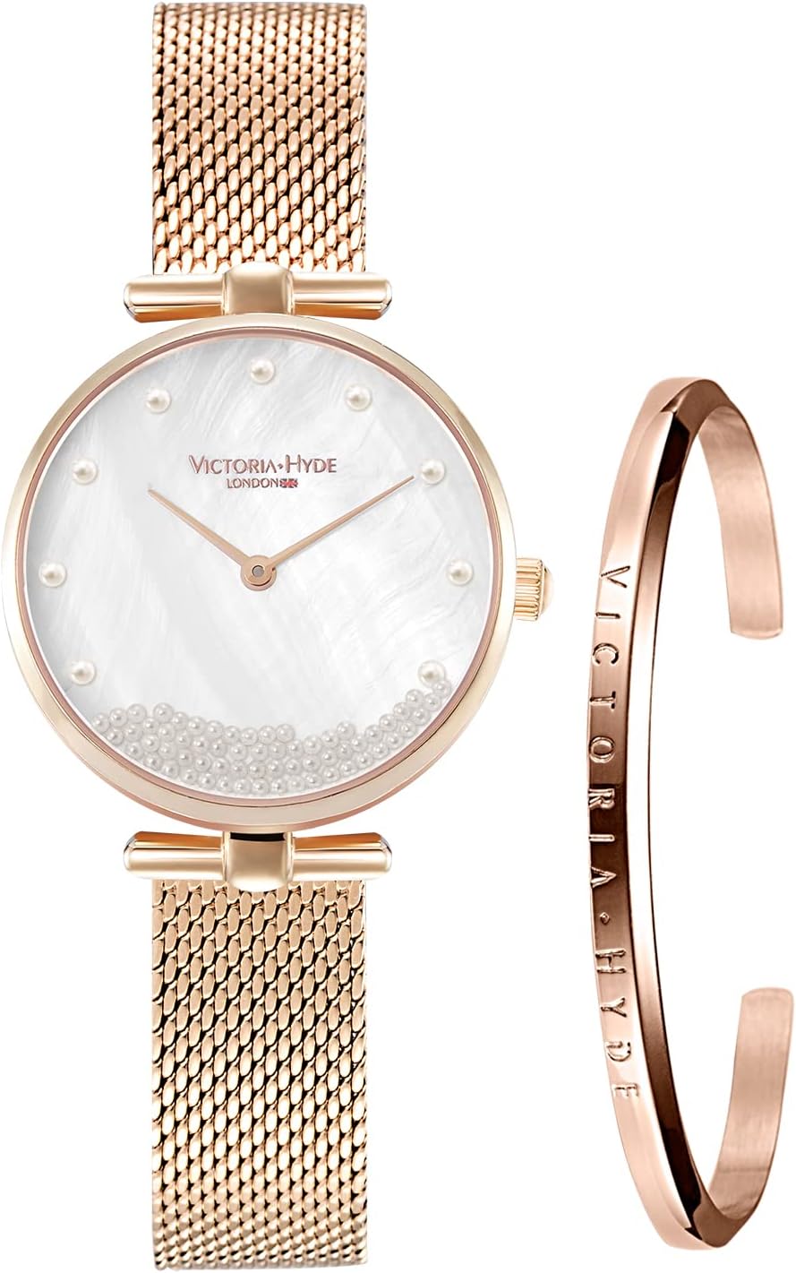 VICTORIA HYDE Orologio Analogico Quarzo Donna Cinturino In Vera Pelle Impermeabile