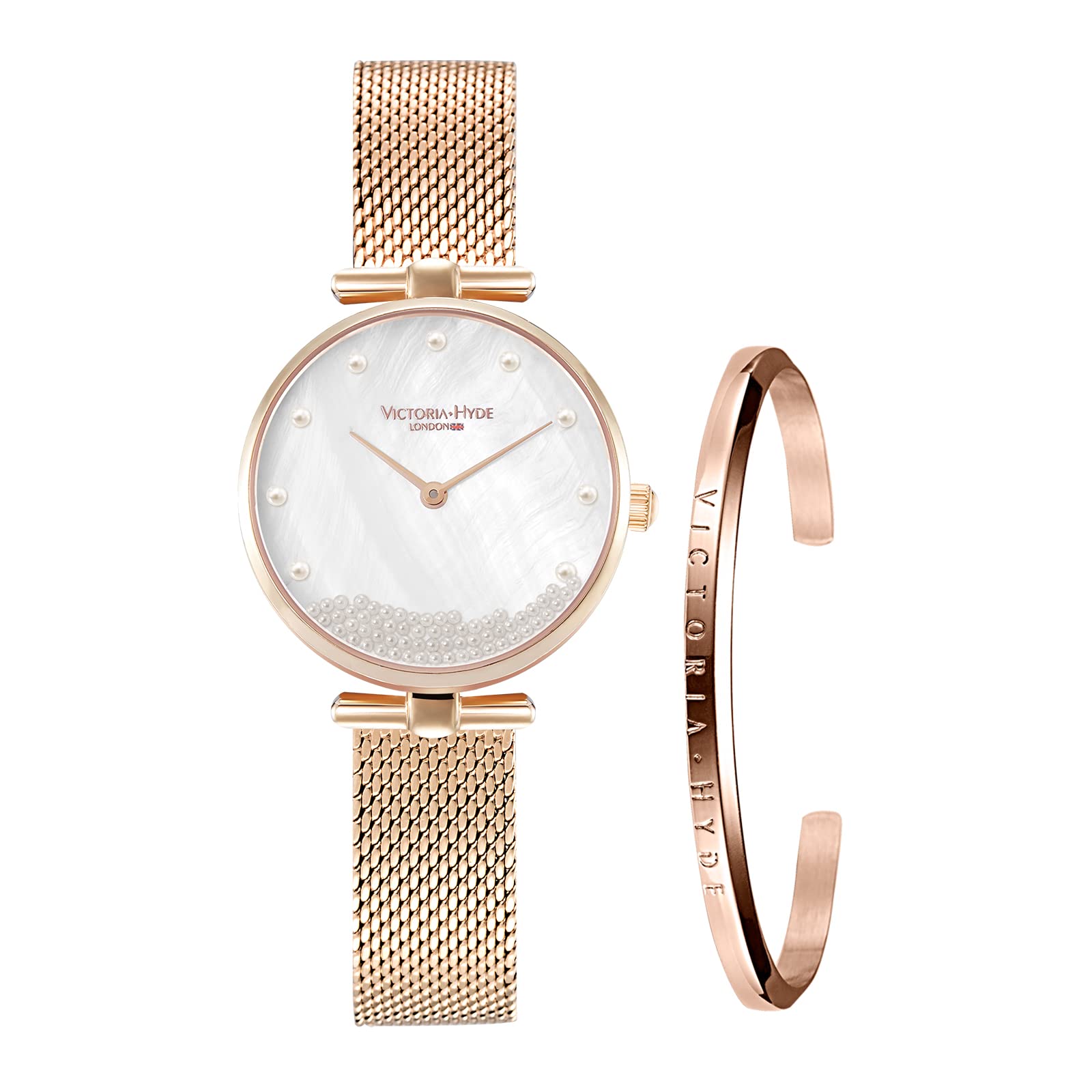 VICTORIA HYDE Orologio da polso da donna, analogico, al quarzo, con quadrante in madreperla