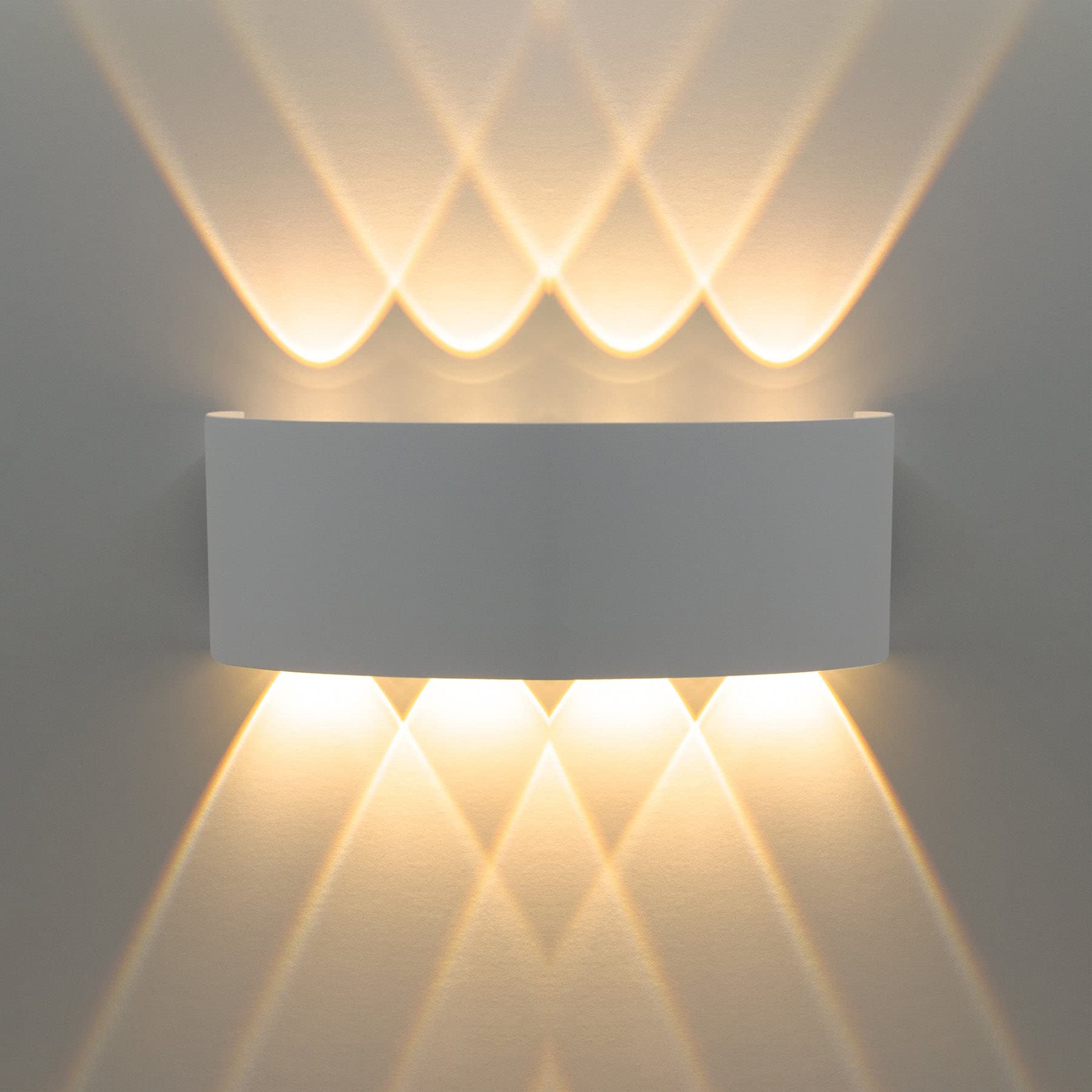 G.w.s Warm White (3000K) G.w.s® 8W White Modern Led Sconce Ip54 Indoor/Outdoor Up And Down Wall Light Warm White 3000K (Wl-T8-Ww)
