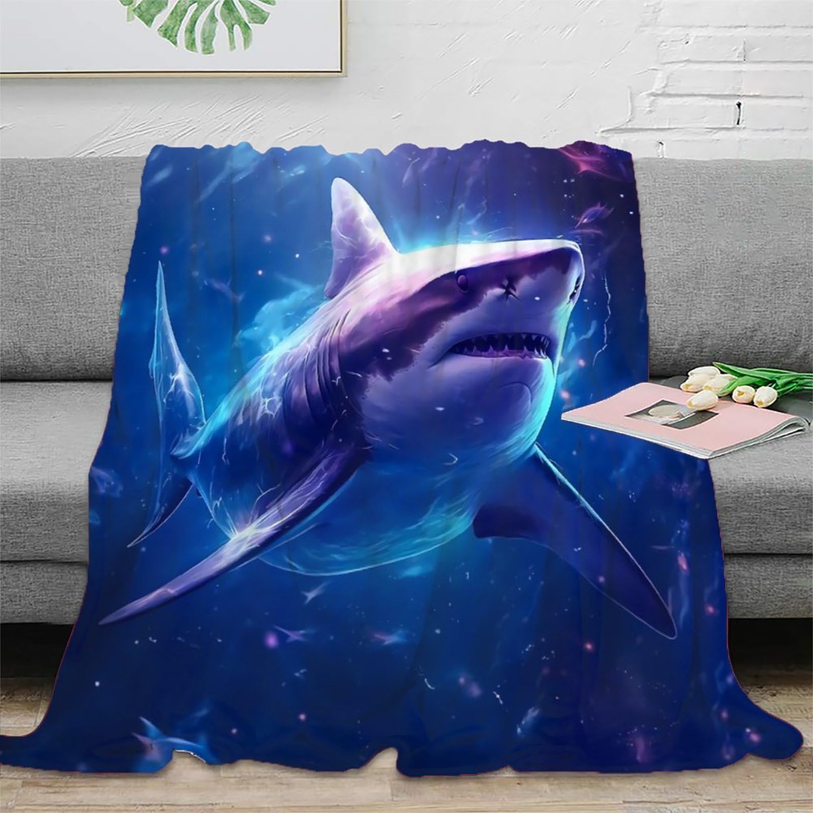 Couverture Polaire Fantastique Ocean Plaid Moelleux 3D pour Soirée Gamer