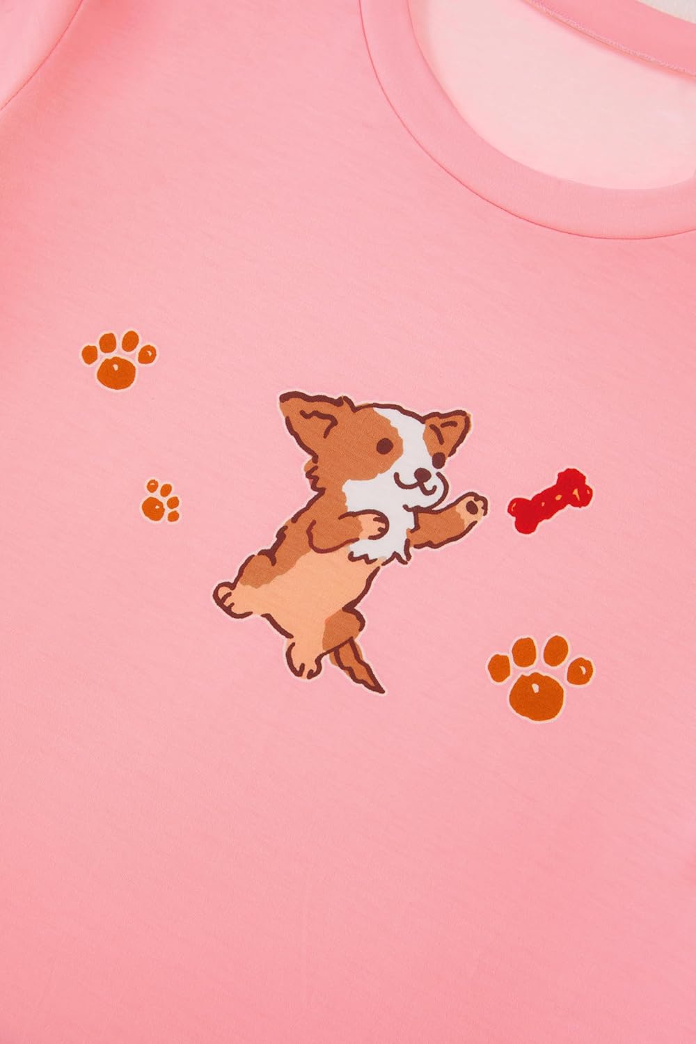 LYANER Women's Pajama Sets Cartoon Print Short Sleeve Tee and Shorts Cute Graphic Pjs Sleepwear with Pockets - Image 3