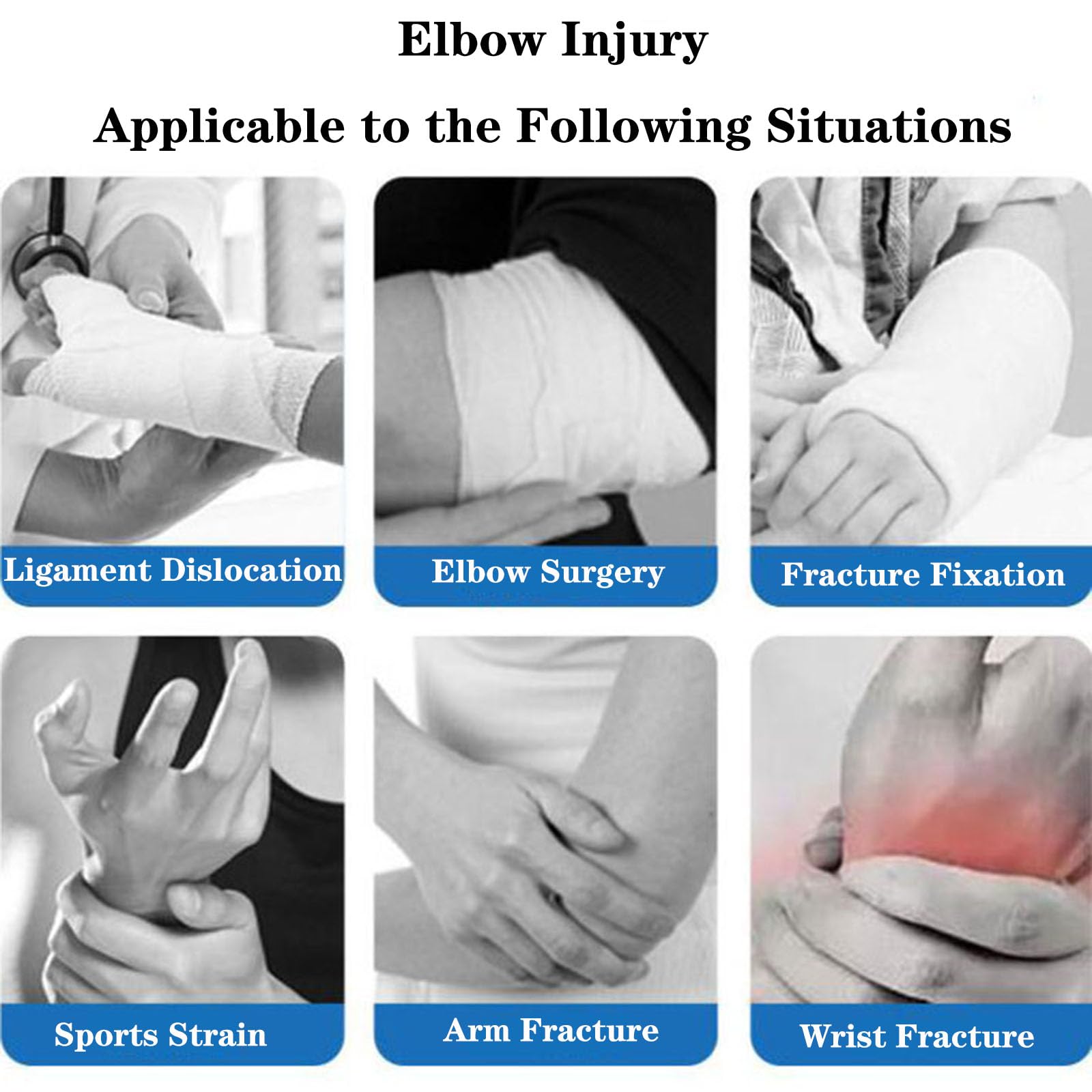 SFKLYU Cabestrillo Brazo para Lesiones Hombro Férula Brazo Largo Posterior Inmovilizador Codo Soporte Antebrazo Derecho Izquierdo Cabestrillo Soporte para Lesiones Hombro, Clavícula y Codo,B,S