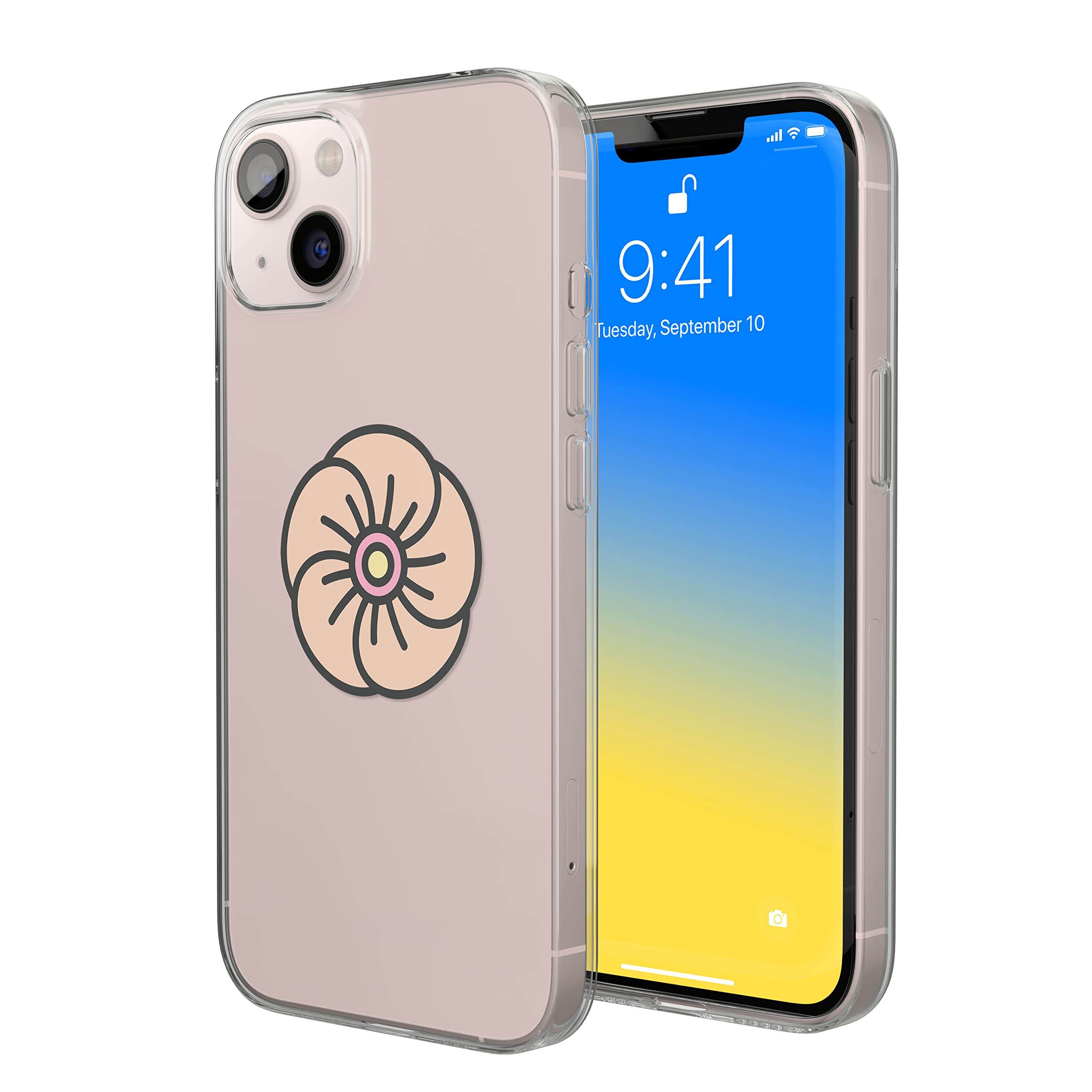 Bonateks, Digital Printed Case Compatible with iPhone 14, Mobile Phone Case, Protective Case, Shockproof, Silicone, Flexible, Transparent Mobile Phone Case