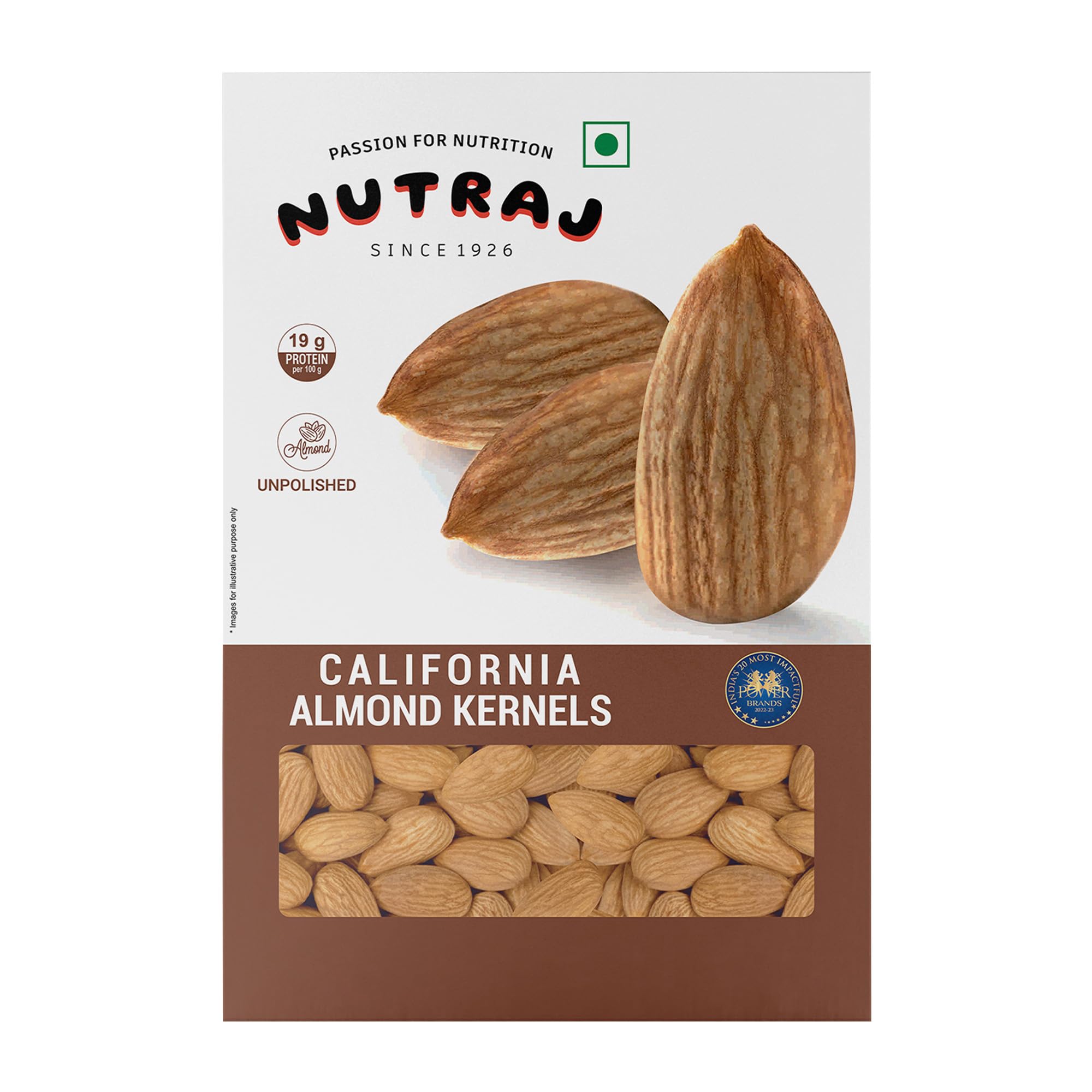 Nutraj 100% Pure Premium Signature California Almonds 200g Vacuum Pack, Nutritious & Delicious California Badam, Rich in Vitamin E & Manganese, Dry Fruit