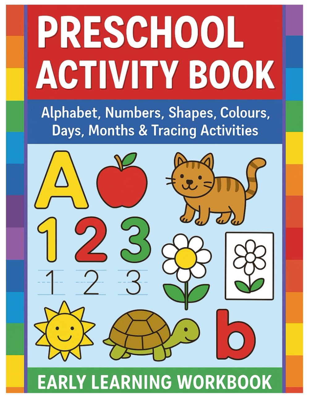 A Big Preschool Workbook for Early Learners: A Complete Activity Book for Preschool & Kindergarten with Fun Educational Exercises
