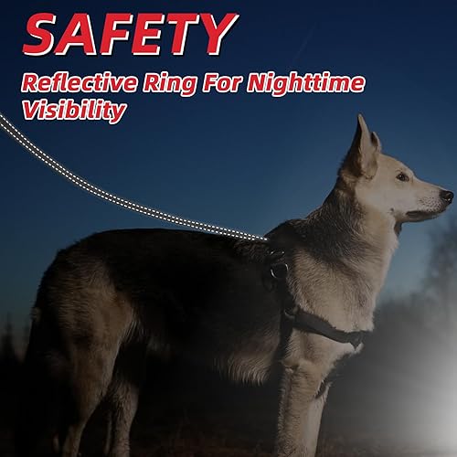 Miniatura 7 de PUPTECK Correa retráctil para perro con alambre de acero antimasticación, 360 sin enredos, para perros pequeños, medianos y grandes, resistente