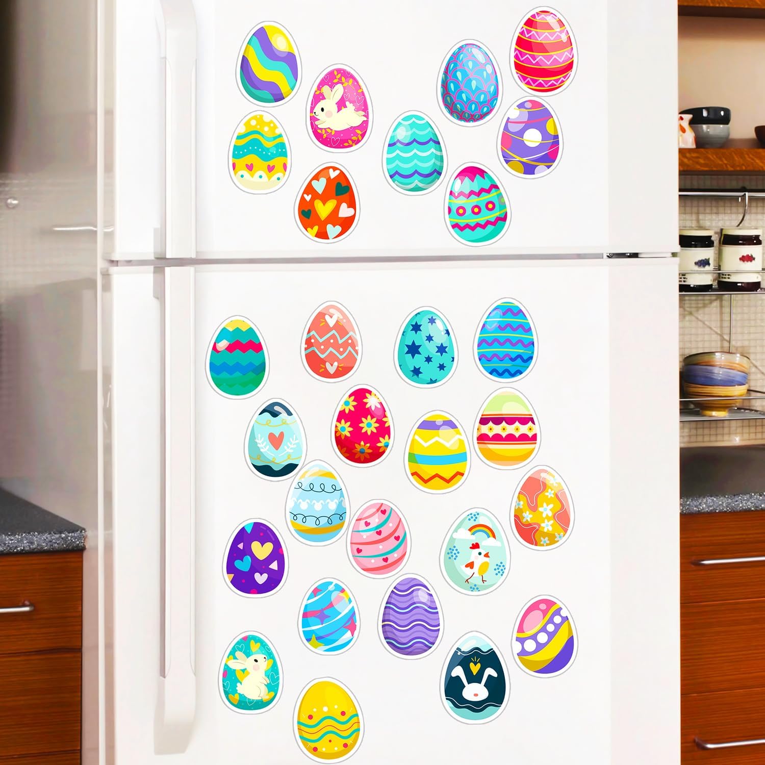 100 Pcs Easter Stickers for Eggs Cute Easter Egg Stickers for Easters Egg Decorating Easters Party Favor Supplies
