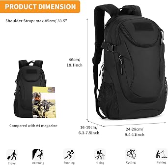HUNTVP 25L Tactical Backpack Rucksack Tactical Assault Pack Military Bag