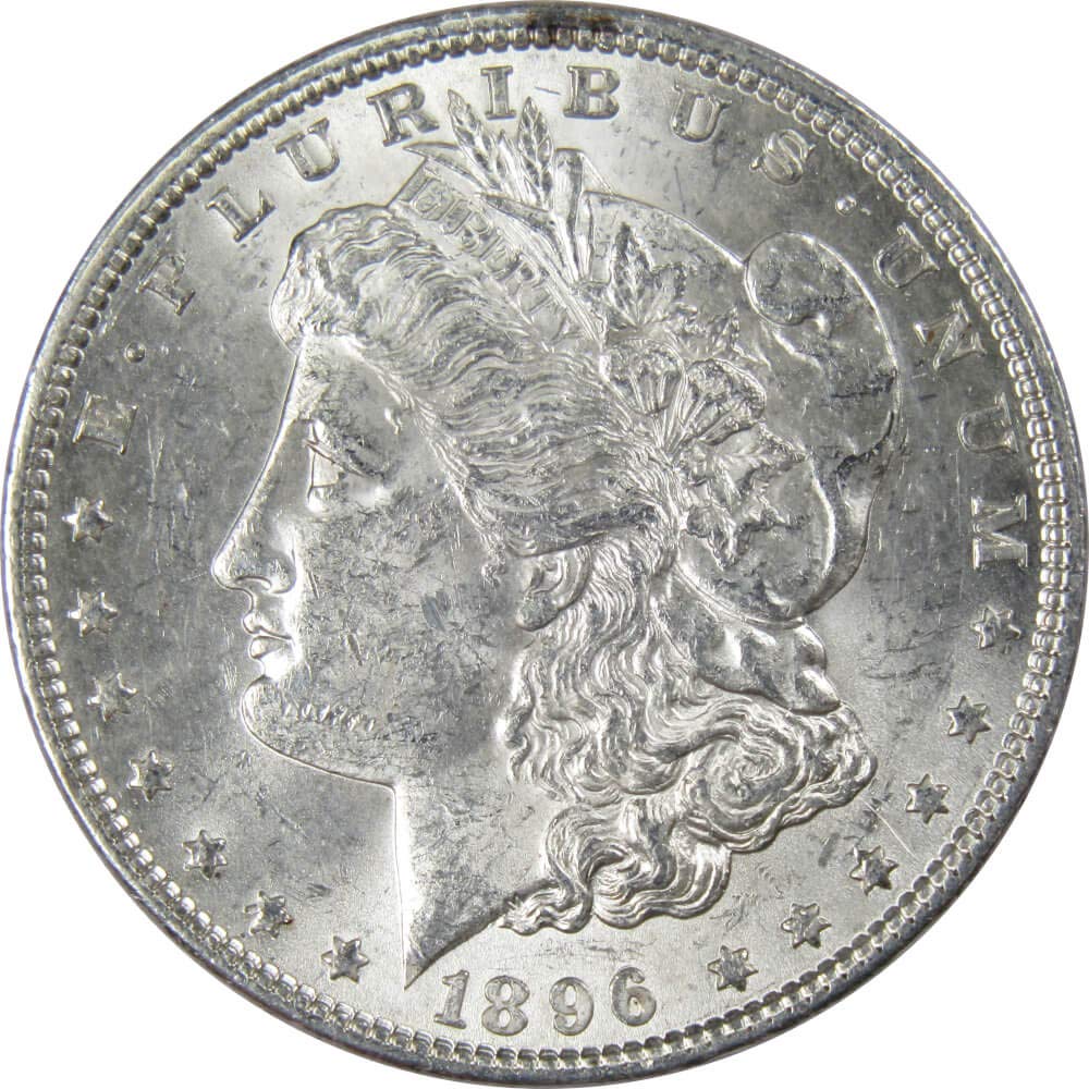 1896 Morgan Dollar AU About Uncirculated 90% Silver $1 US Coin Collectible