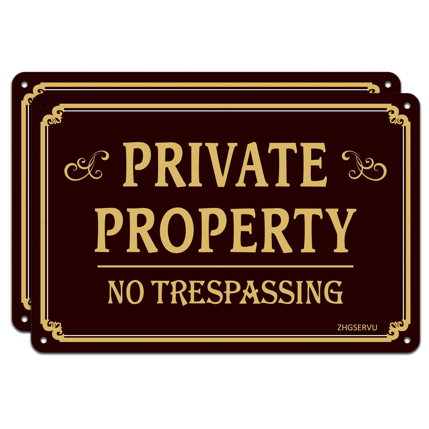 Lot De 4 Panneaux En Plastique épais Et Flexible Pour Propriété Privée No Trespassing (22,9 X 30