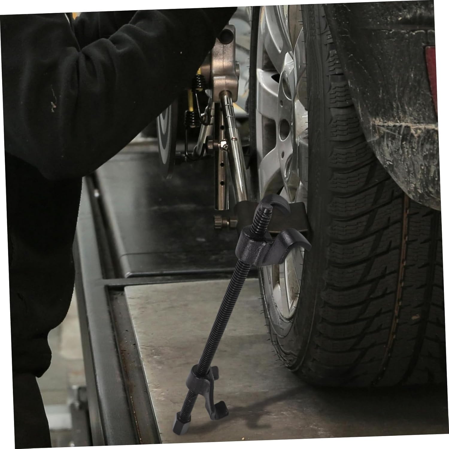 Unomor 2pcs Heavy Duty Vehicle Coil Spring Compressor Tool Ergonomic Handle for Easy Removal and Installation of Shock Springs Automotive Maintenance