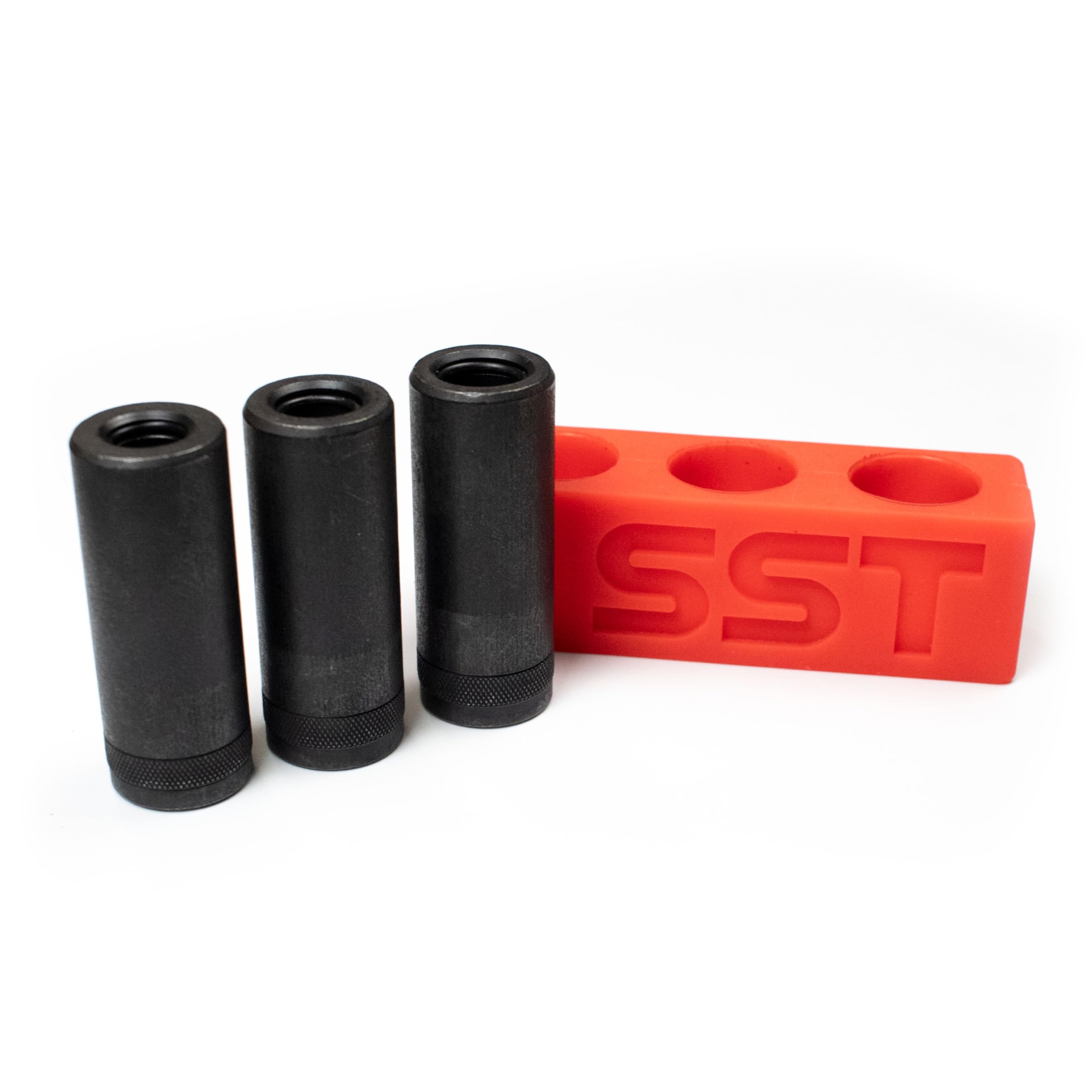 SST - Juego de adaptadores de 3 piezas - Cómodo, seguro y duradero - Fácil almacenamiento y organización - Se adapta a todos los grifos estándar M.C.T.I. de números y fraccionarios - Hasta 1/2 pulgada
