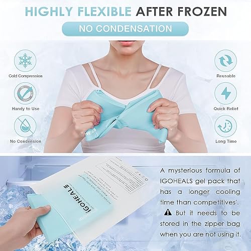 Miniatura 2 de Sombrero de cabeza fría, envoltura de cabeza de hielo, tapa de bolsa de hielo - Verde claro