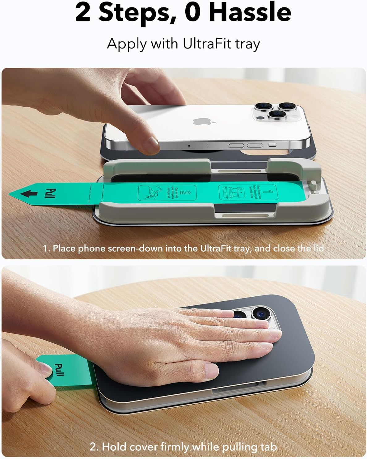 ESR 3 Pack for iPhone 14 Pro Max Privacy Screen Protector, Military Grade Shatterproof, 9H Hardness, Anti-spy Tempered Glass with UltraFit Tray - Image 4