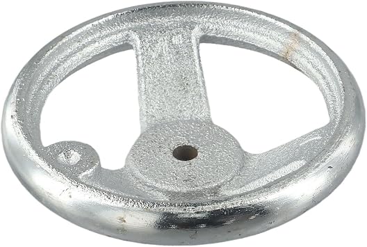 3 4 5 6 8 10 Inch Handwheel, Electroplated Corrugated Iron Handle with Blind Hole for Industrial Equipment, Printer, Welding and Sharpening Machine4 Inch