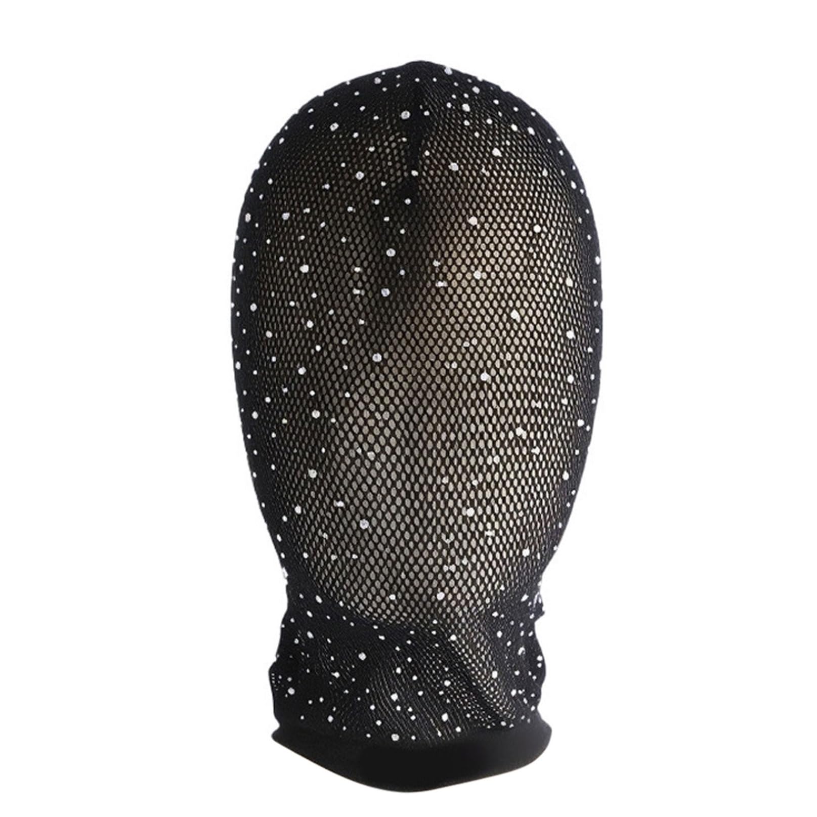 iiniim Unisex Soft Sheer Mesh See Through Breathable Stockings Headgear Face Cover Pantyhose Hood Mask Role Play Costume 2#Type BA One Size